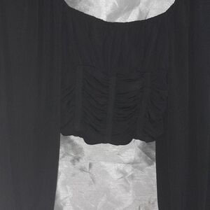 Elegant Black Women's Crop Top